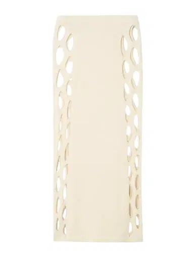 Diotima Steer Cutout Ribbed Wool-blend Midi Skirt | Thumbnail 1