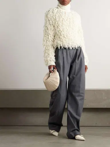 Isabel Marant Moka Fringed Wool-blend Bouclé Tutleneck Sweater | Thumbnail 2