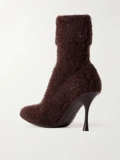 Gianvito Rossi Aspen 95 Brushed Ribbed-knit Ankle Boots | Thumbnail 3