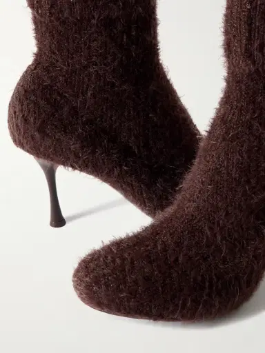 Gianvito Rossi Aspen 95 Brushed Ribbed-knit Ankle Boots | Thumbnail 4
