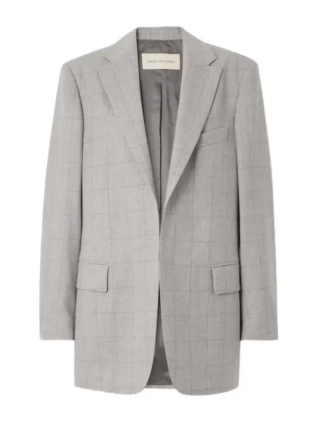 Oversized Checked Wool Blazer