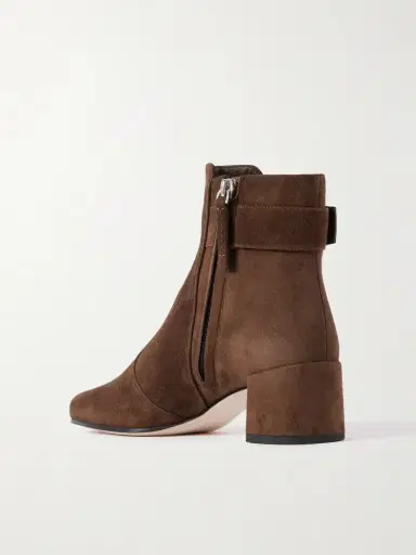 Roger Vivier Tres Vivier Polly 45 Buckled Suede Ankle Boots | Thumbnail 3