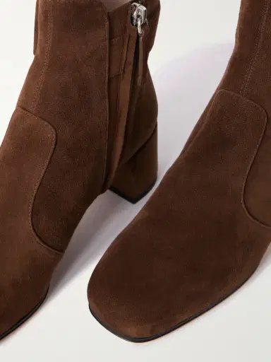 Roger Vivier Tres Vivier Polly 45 Buckled Suede Ankle Boots | Thumbnail 4