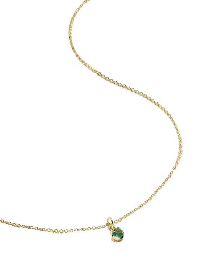 Jennifer Meyer 18-karat Gold Emerald Necklace
