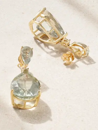 Mateo Sophia 14-karat Gold, Amethyst And Diamond Earrings | Thumbnail 3
