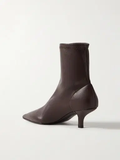 TOTEME The Heeled Sock Leather Ankle Boots | Thumbnail 3 TOTEME The Heeled Sock Leather Ankle Boots | Thumbnail 3