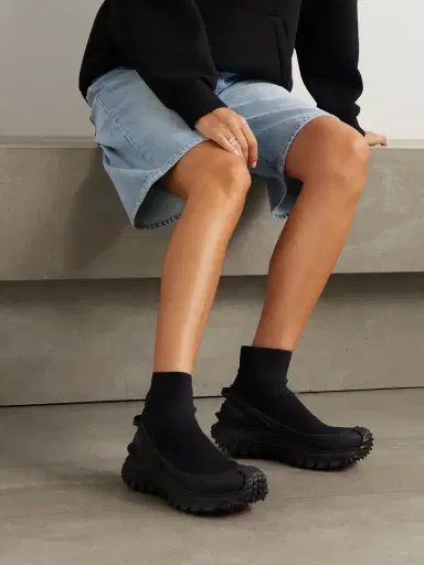 Moncler Trailgrip Rubber-trimmed Stretch-knit Sneakers | Thumbnail 2 Moncler Trailgrip Rubber-trimmed Stretch-knit Sneakers | Thumbnail 2
