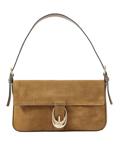 Staud Harlow Buckled Suede Shoulder Bag | Thumbnail 1 Staud Harlow Buckled Suede Shoulder Bag | Thumbnail 1