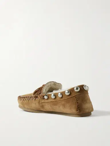 Isabel Marant Fitza Embellished Suede Loafers | Thumbnail 3 Isabel Marant Fitza Embellished Suede Loafers | Thumbnail 3