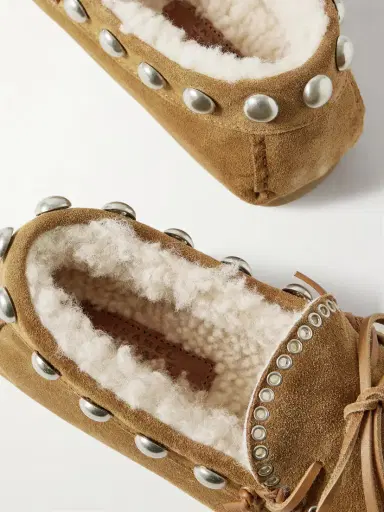 Isabel Marant Fitza Embellished Suede Loafers | Thumbnail 4 Isabel Marant Fitza Embellished Suede Loafers | Thumbnail 4