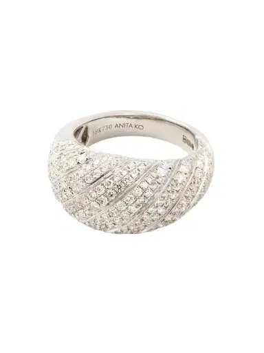 Anita Ko Domed 18-karat White Gold Diamond Ring | Thumbnail 1 Anita Ko Domed 18-karat White Gold Diamond Ring | Thumbnail 1
