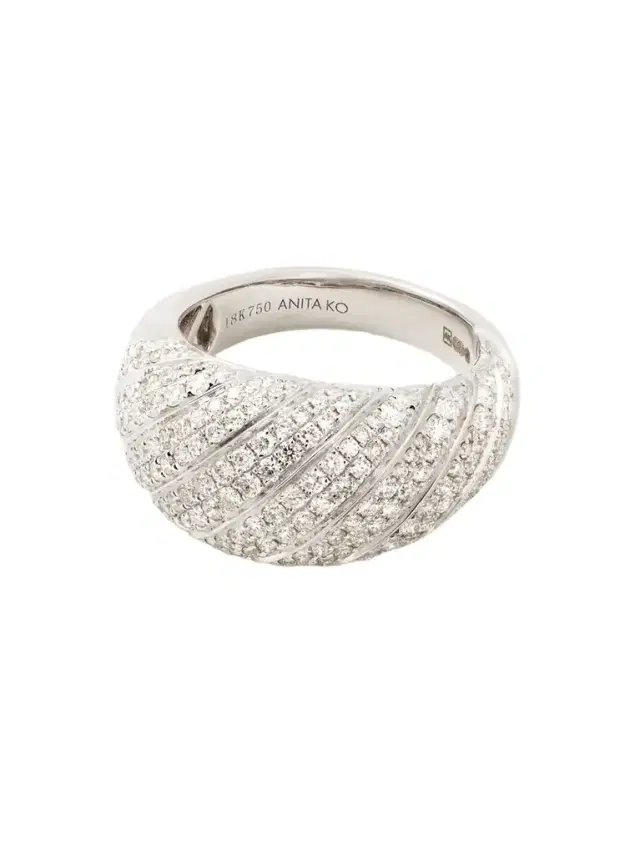 Anita Ko Domed 18-karat White Gold Diamond Ring
