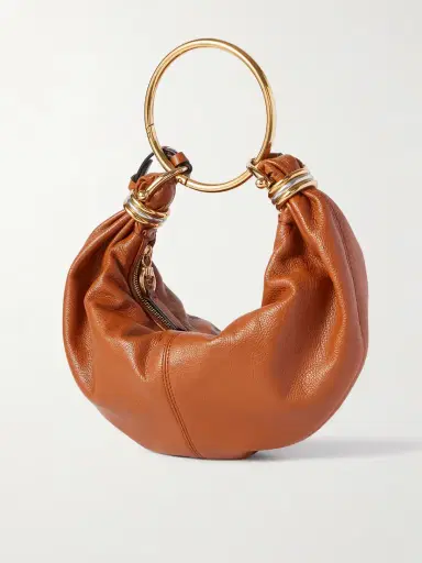 Chloé Bracelet Embellished Glossed Textured-leather Shoulder Bag | Thumbnail 3