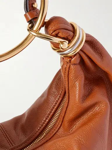 Chloé Bracelet Embellished Glossed Textured-leather Shoulder Bag | Thumbnail 4