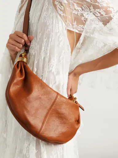 Chloé Bracelet Embellished Glossed Textured-leather Shoulder Bag | Thumbnail 6