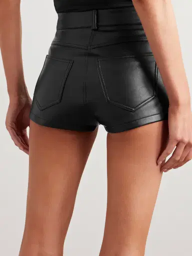 Norma Kamali Leather-like Shorts | Thumbnail 4 Norma Kamali Leather-like Shorts | Thumbnail 4