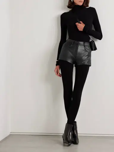 Norma Kamali Leather-like Shorts | Thumbnail 5 Norma Kamali Leather-like Shorts | Thumbnail 5