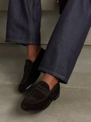 Saint Laurent Le Loafer Logo-embellished Suede Loafers | Thumbnail 2 Saint Laurent Le Loafer Logo-embellished Suede Loafers | Thumbnail 2