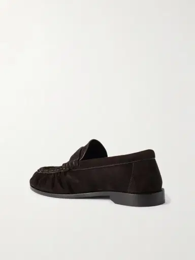 Saint Laurent Le Loafer Logo-embellished Suede Loafers | Thumbnail 3 Saint Laurent Le Loafer Logo-embellished Suede Loafers | Thumbnail 3