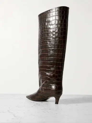 TOTEME Croc-effect Leather Knee Boots | Thumbnail 3 TOTEME Croc-effect Leather Knee Boots | Thumbnail 3