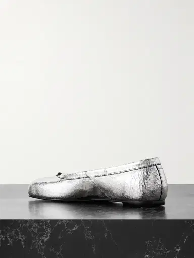 Maison Margiela Tabi Metallic Cracked-leather Ballet Flats | Thumbnail 3 Maison Margiela Tabi Metallic Cracked-leather Ballet Flats | Thumbnail 3