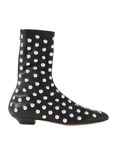 Khaite Studded Leather Ankle Boots | Thumbnail 1