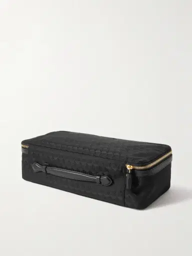 Anya Hindmarch Hair Kit Leather-trimmed Nylon-jacquard Cosmetic Case | Thumbnail 2 Anya Hindmarch Hair Kit Leather-trimmed Nylon-jacquard Cosmetic Case | Thumbnail 2