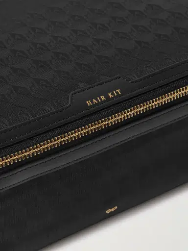 Anya Hindmarch Hair Kit Leather-trimmed Nylon-jacquard Cosmetic Case | Thumbnail 3 Anya Hindmarch Hair Kit Leather-trimmed Nylon-jacquard Cosmetic Case | Thumbnail 3