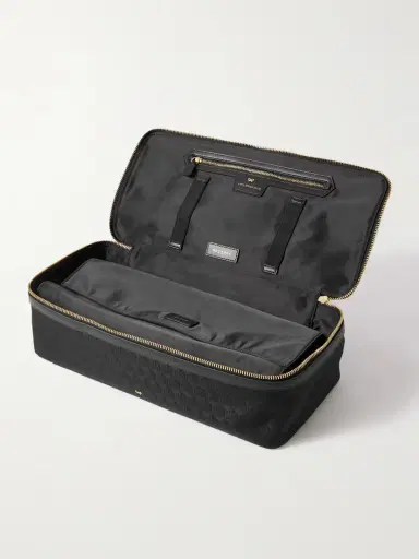 Anya Hindmarch Hair Kit Leather-trimmed Nylon-jacquard Cosmetic Case | Thumbnail 4 Anya Hindmarch Hair Kit Leather-trimmed Nylon-jacquard Cosmetic Case | Thumbnail 4