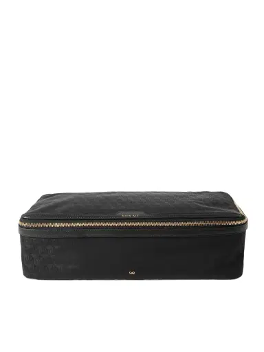 Anya Hindmarch Hair Kit Leather-trimmed Nylon-jacquard Cosmetic Case | Thumbnail 1 Anya Hindmarch Hair Kit Leather-trimmed Nylon-jacquard Cosmetic Case | Thumbnail 1