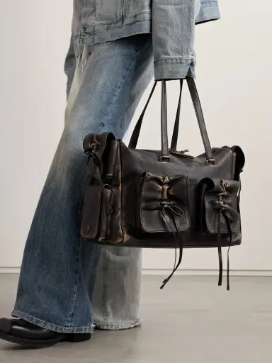 Acne Studios Distressed Leather Shoulder Bag | Thumbnail 2 Acne Studios Distressed Leather Shoulder Bag | Thumbnail 2