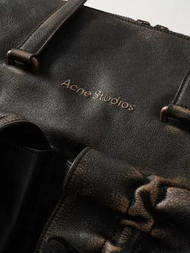 Acne Studios Distressed Leather Shoulder Bag | Thumbnail 4 Acne Studios Distressed Leather Shoulder Bag | Thumbnail 4