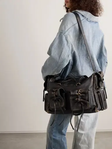 Acne Studios Distressed Leather Shoulder Bag | Thumbnail 6 Acne Studios Distressed Leather Shoulder Bag | Thumbnail 6