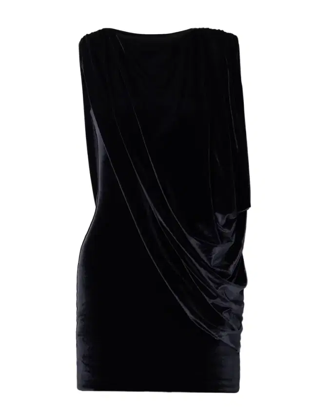 Ricaurte Draped Stretch-velvet Mini Dress