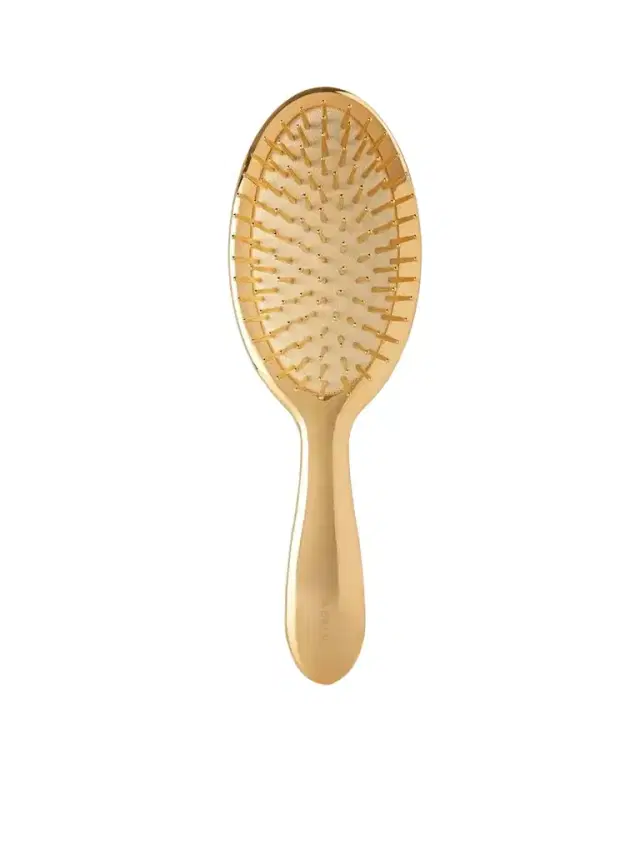 Large Gold-tone Hairbrush