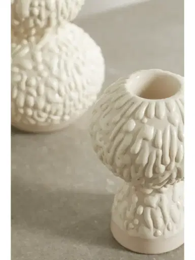 MARLOE MARLOE + Net Sustain Set Of Two Glazed Ceramic Candlestick Holders | Thumbnail 4