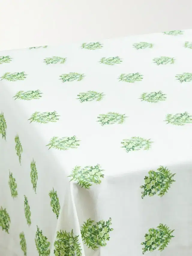 Printed Linen Tablecloth