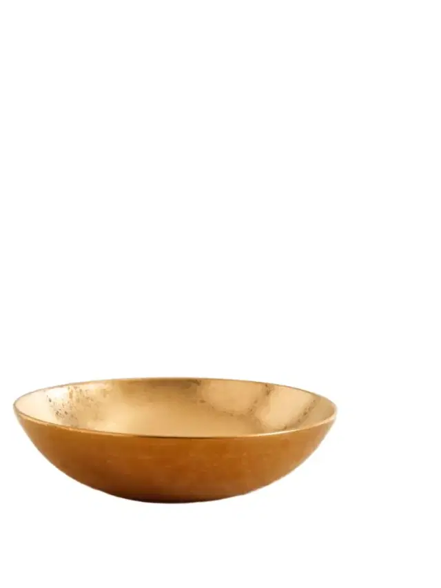 Alchimie 40cm Small Gold-plated Earthenware Bowl