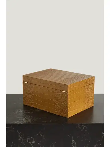 Smythson Mara Croc-effect Leather Jewellery Box | Thumbnail 3