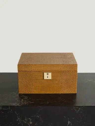 Smythson Mara Croc-effect Leather Jewellery Box | Thumbnail 1