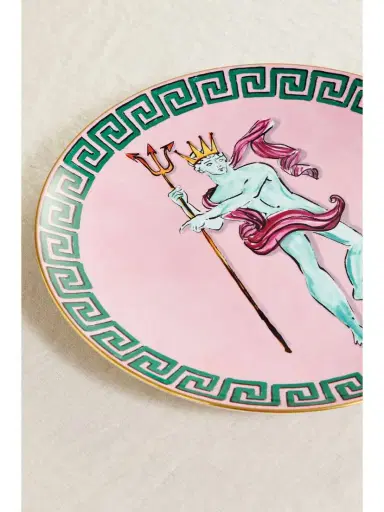 GINORI 1735 + Luke Edward Hall Il Viaggio Di Nettuno 33cm Gold-plated Porcelain Charger Plate | Thumbnail 4