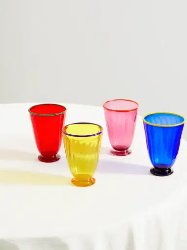 La DoubleJ Rainbow Set Of Four Murano Glasses | Thumbnail 1