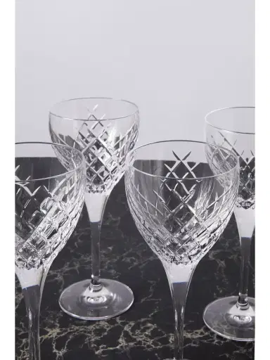 Soho Home Barwell Set Of Four Cut Crystal White Wine Glasses | Thumbnail 4