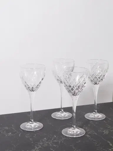 Soho Home Barwell Set Of Four Cut Crystal White Wine Glasses | Thumbnail 1