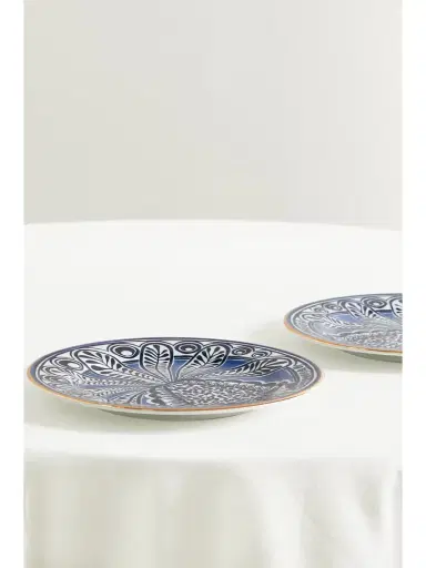 La DoubleJ Set Of Two Gold-plated Porcelain Dessert Plates | Thumbnail 3 La DoubleJ Set Of Two Gold-plated Porcelain Dessert Plates | Thumbnail 3