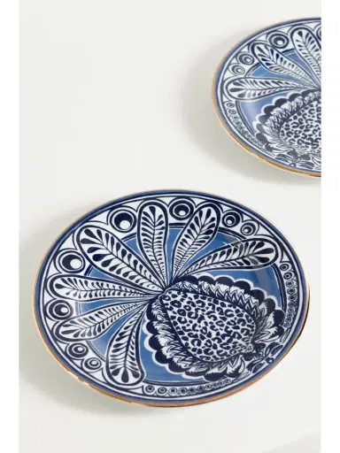 La DoubleJ Set Of Two Gold-plated Porcelain Dessert Plates | Thumbnail 4 La DoubleJ Set Of Two Gold-plated Porcelain Dessert Plates | Thumbnail 4