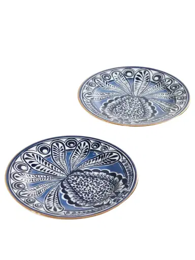 La DoubleJ Set Of Two Gold-plated Porcelain Dessert Plates | Thumbnail 1 La DoubleJ Set Of Two Gold-plated Porcelain Dessert Plates | Thumbnail 1