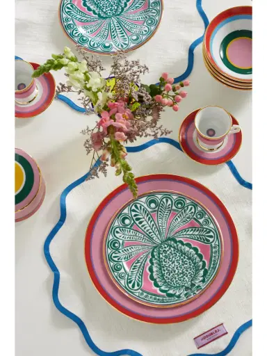 La DoubleJ Set Of Two Gold-plated Porcelain Dessert Plates | Thumbnail 2