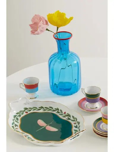 La DoubleJ Tea For Two Gold-plated Porcelain Tray | Thumbnail 2 La DoubleJ Tea For Two Gold-plated Porcelain Tray | Thumbnail 2