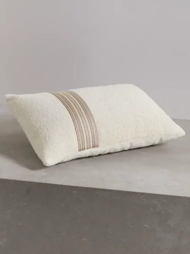 Loro Piana The Suitcase Striped Webbing-trimmed Cotton-terry Beach Pillow